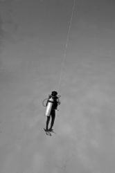 Interesting underwater "kite flying" activity. Cozemel, M... by Dale Hymes 